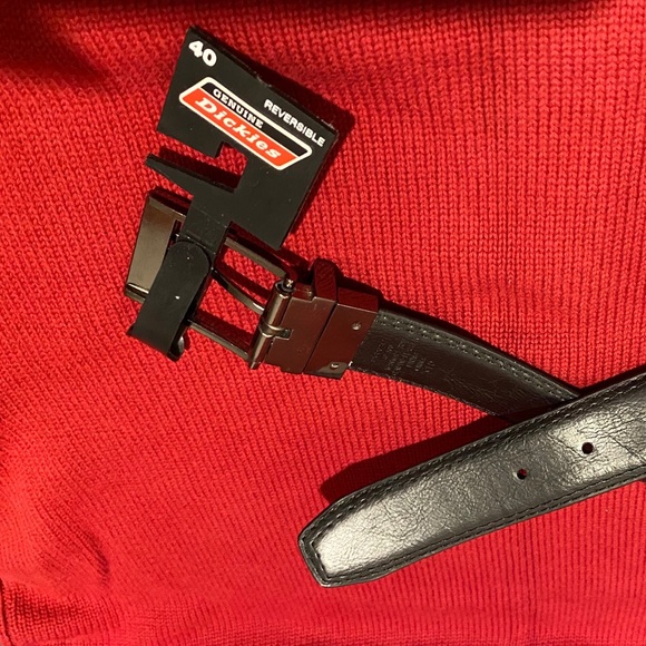 Dickies Reversible Brown/ Black Leather Belt - Picture 6 of 6